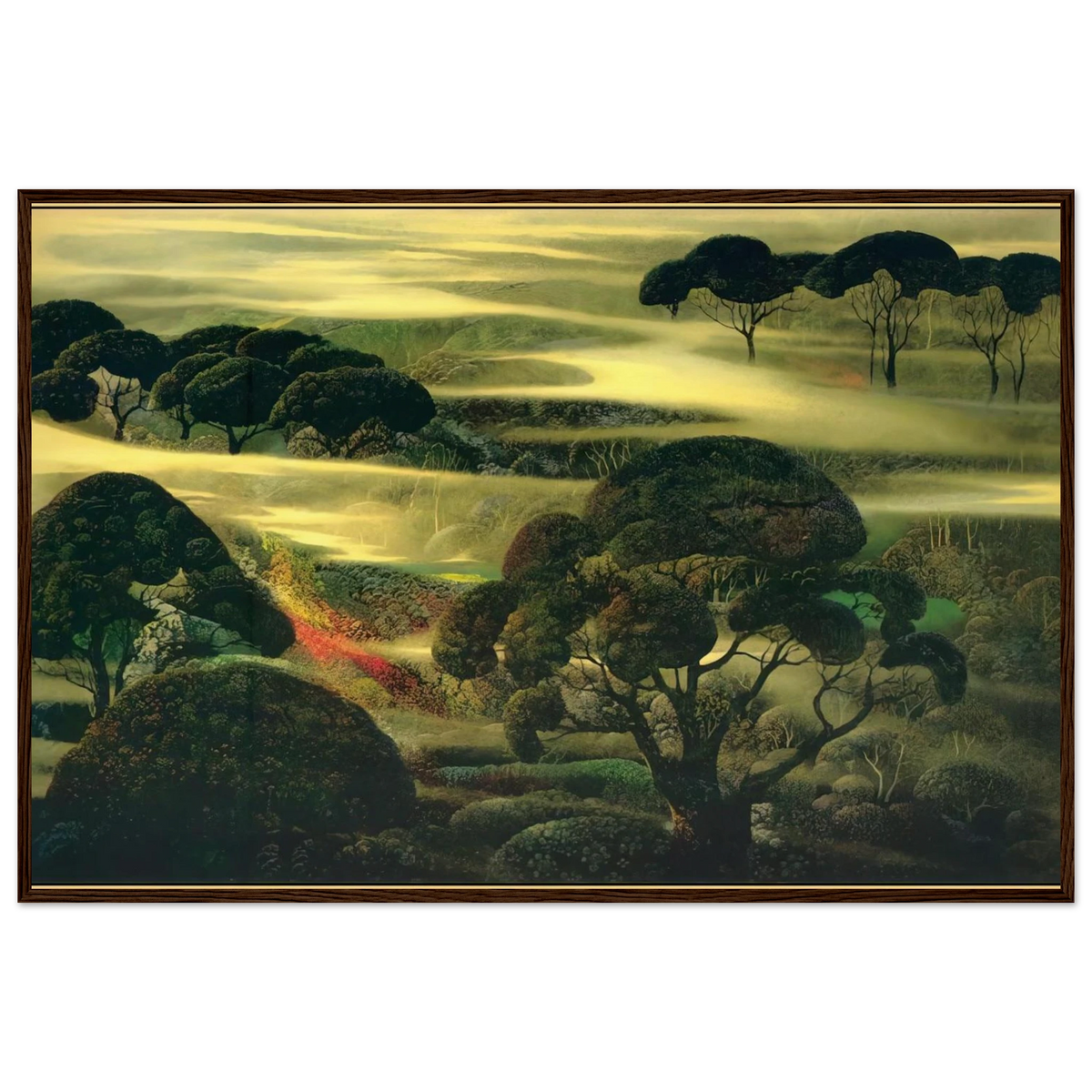Forest in Fog Framed Poster | Eyvind Earle Framed Prints Wall Art | Eyvind Earle Prints