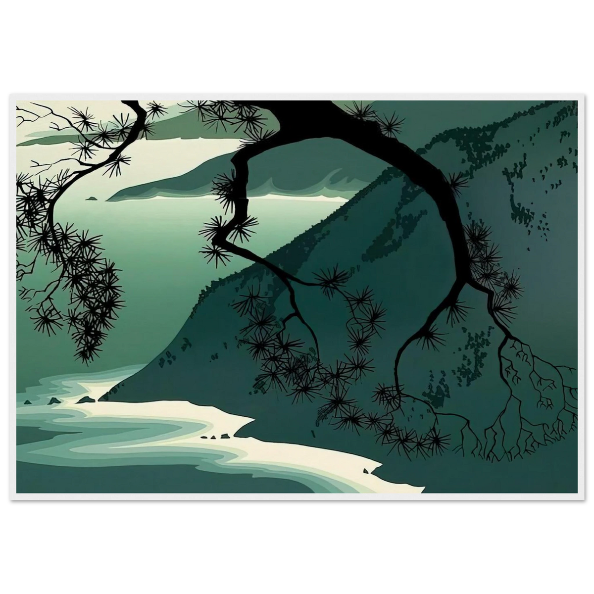 Quiet Evening Framed Poster | Eyvind Earle Framed Prints Wall Art | Eyvind Earle Prints
