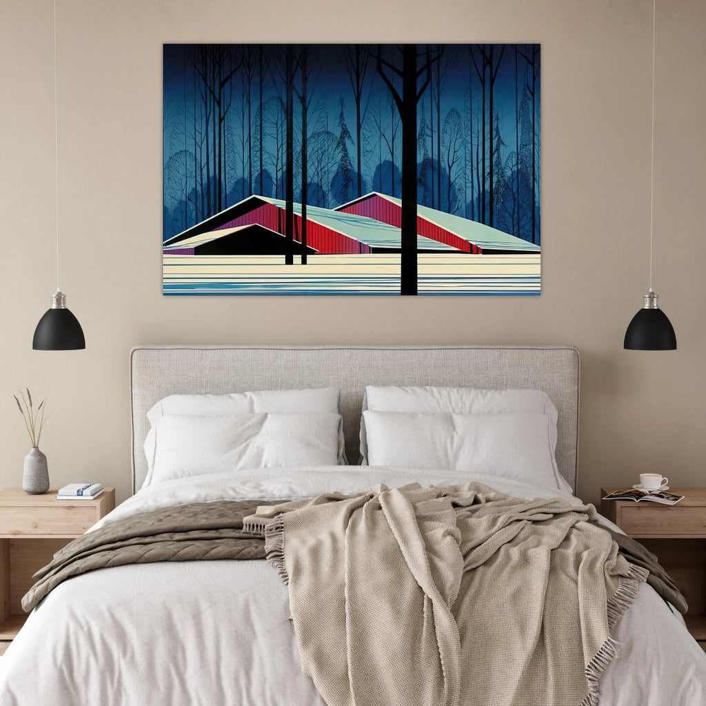 Winter Barns Poster | Eyvind Earle Poster | Eyvind Earle Prints