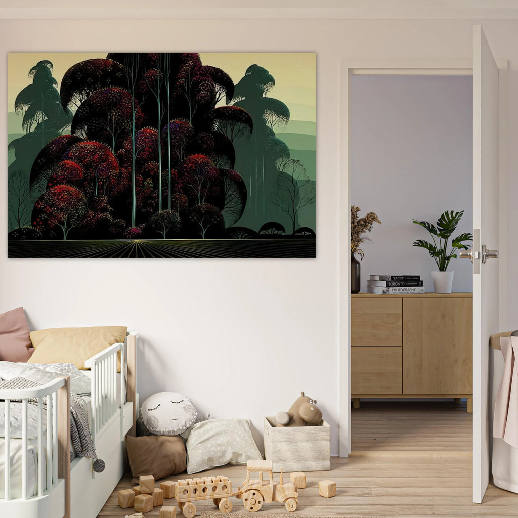 Crimson Autumn Poster | Eyvind Earle Poster | Eyvind Earle Prints