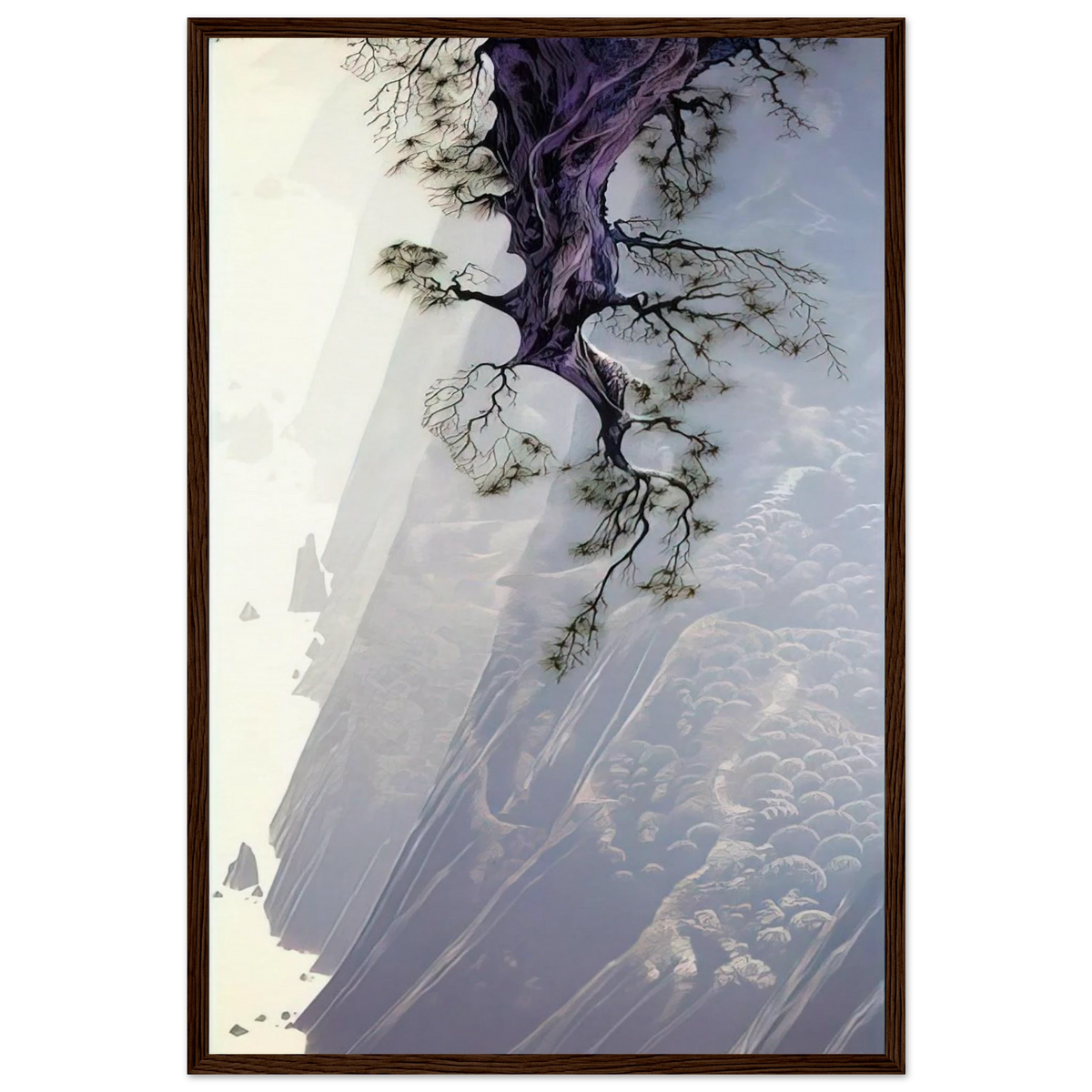 Mountain Rise Framed Poster | Eyvind Earle Framed Prints Wall Art | Eyvind Earle Prints