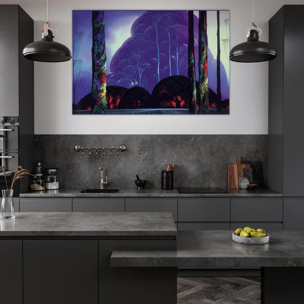 Purple Sunset Poster | Eyvind Earle Poster | Eyvind Earle Prints