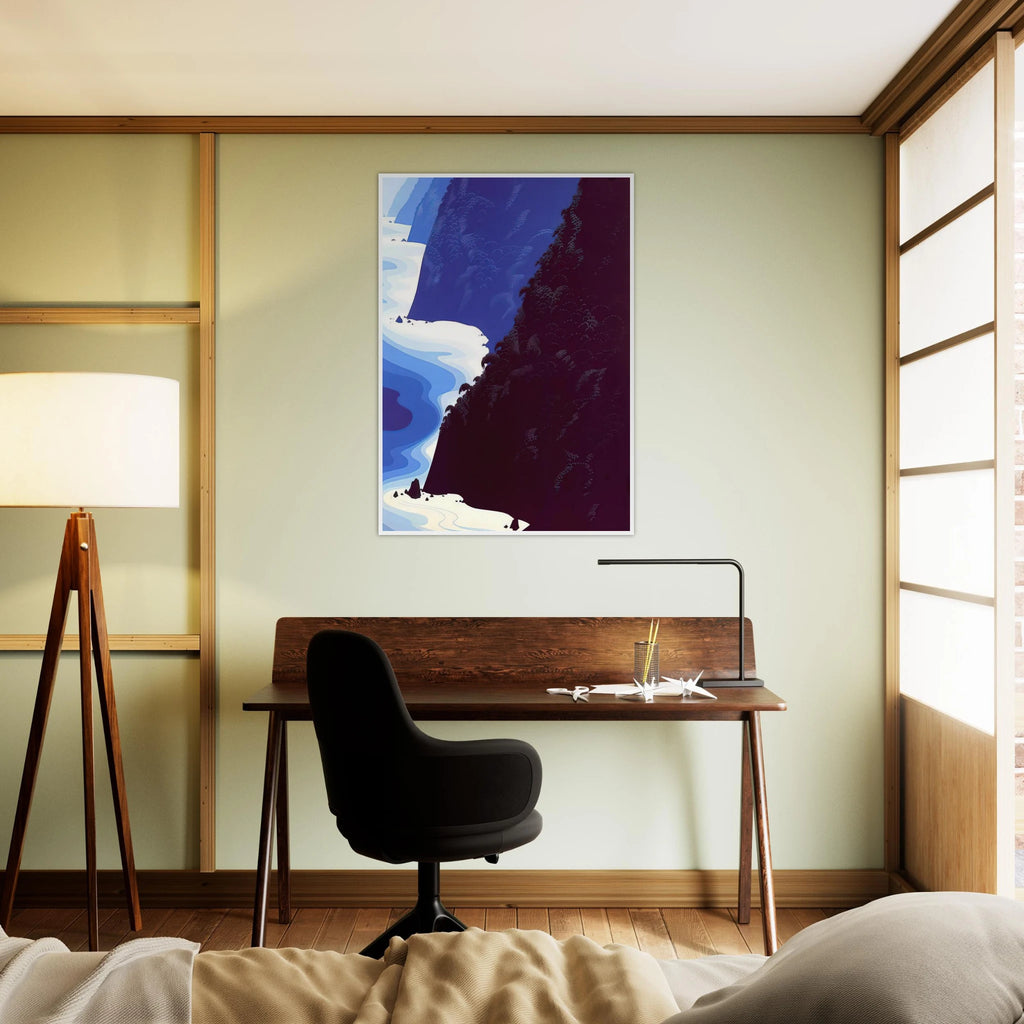 Blue Big Sur Framed Poster | Eyvind Earle Framed Prints Wall Art | Eyvind Earle Prints