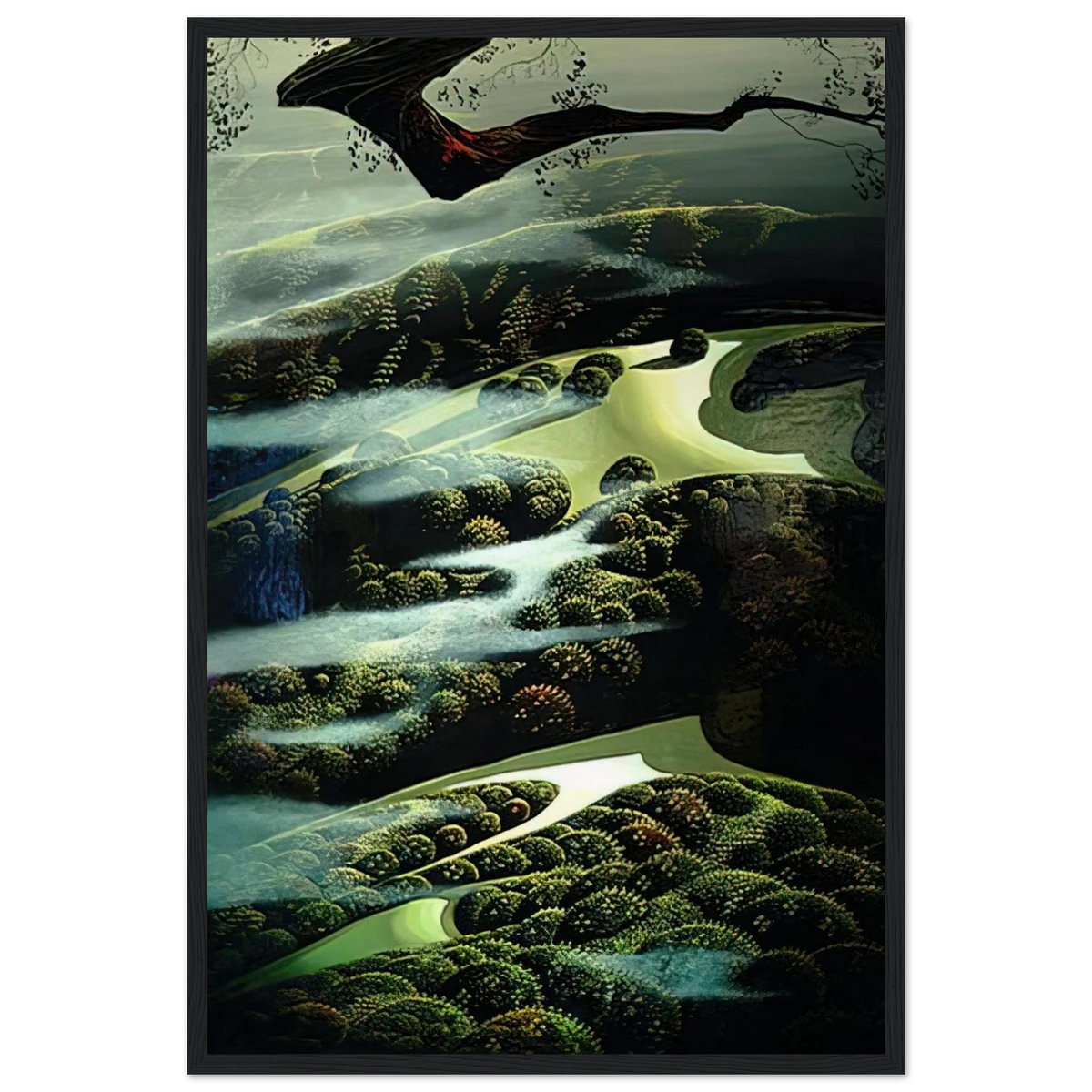 Carmel Valley Memory Framed Poster | Eyvind Earle Framed Prints Wall Art | Eyvind Earle Prints