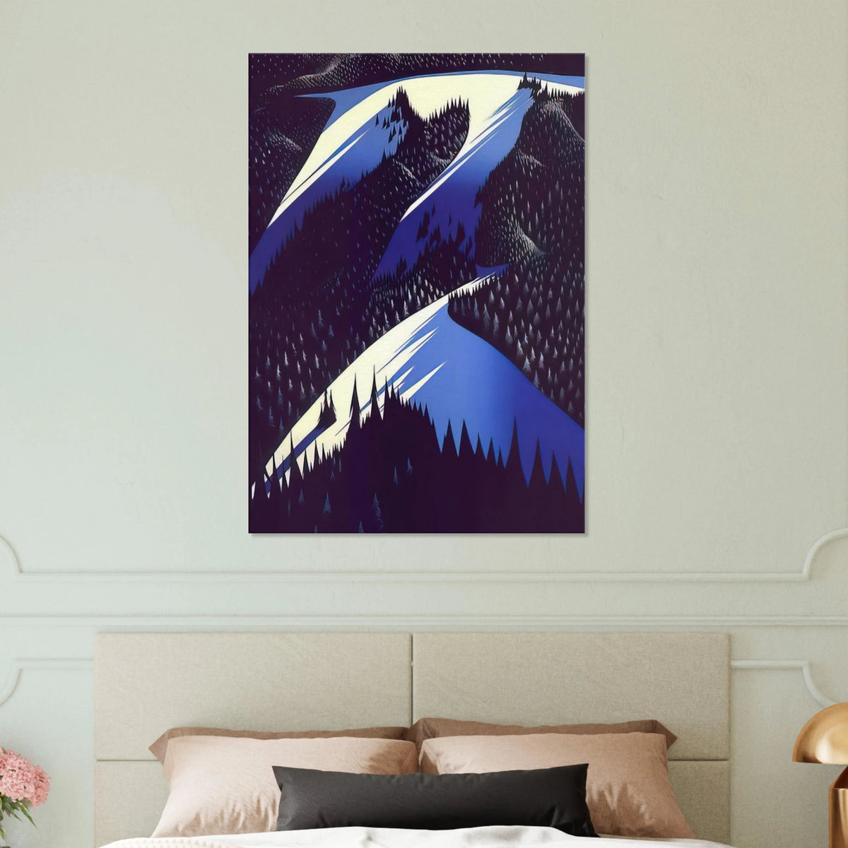 Black Evergreen Forest Canvas | Eyvind Earle Canvas | Eyvind Earle Prints