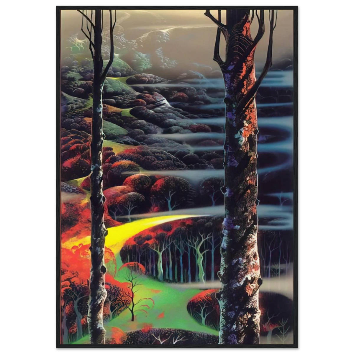 A Touch of Autumn Framed Poster | Eyvind Earle Framed Prints Wall Art | Eyvind Earle Prints