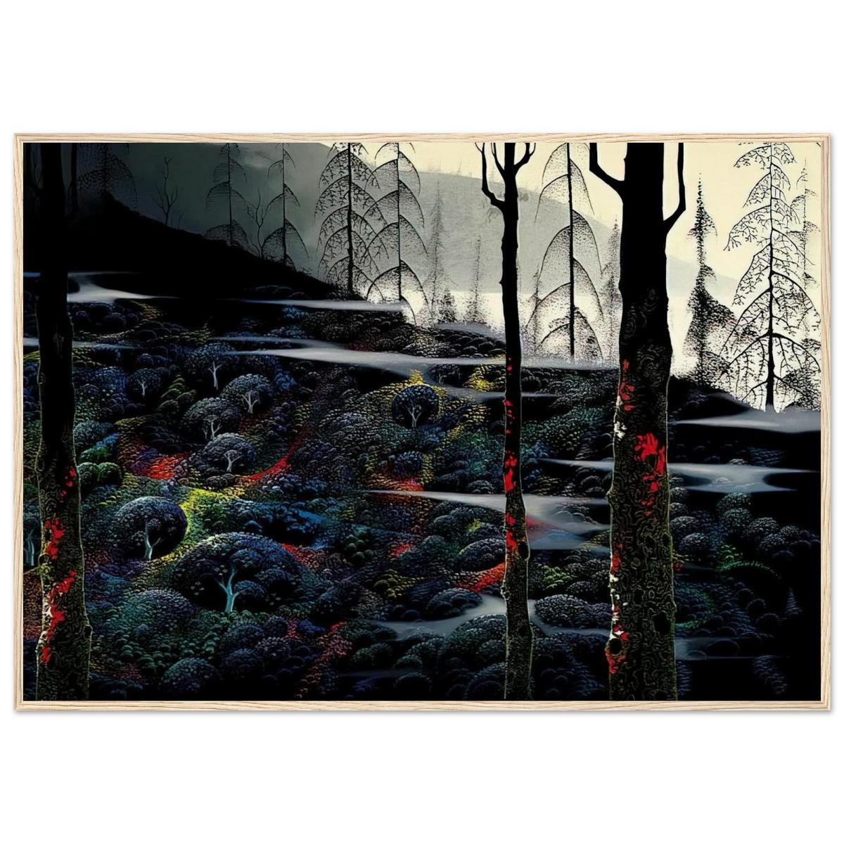Dawn's First Light Framed Poster | Eyvind Earle Framed Prints Wall Art | Eyvind Earle Prints