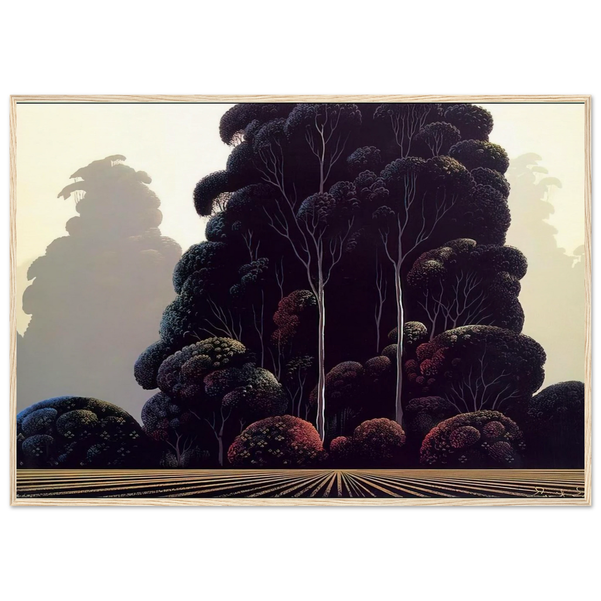 Autumn Framed Poster | Eyvind Earle Framed Prints Wall Art | Eyvind Earle Prints