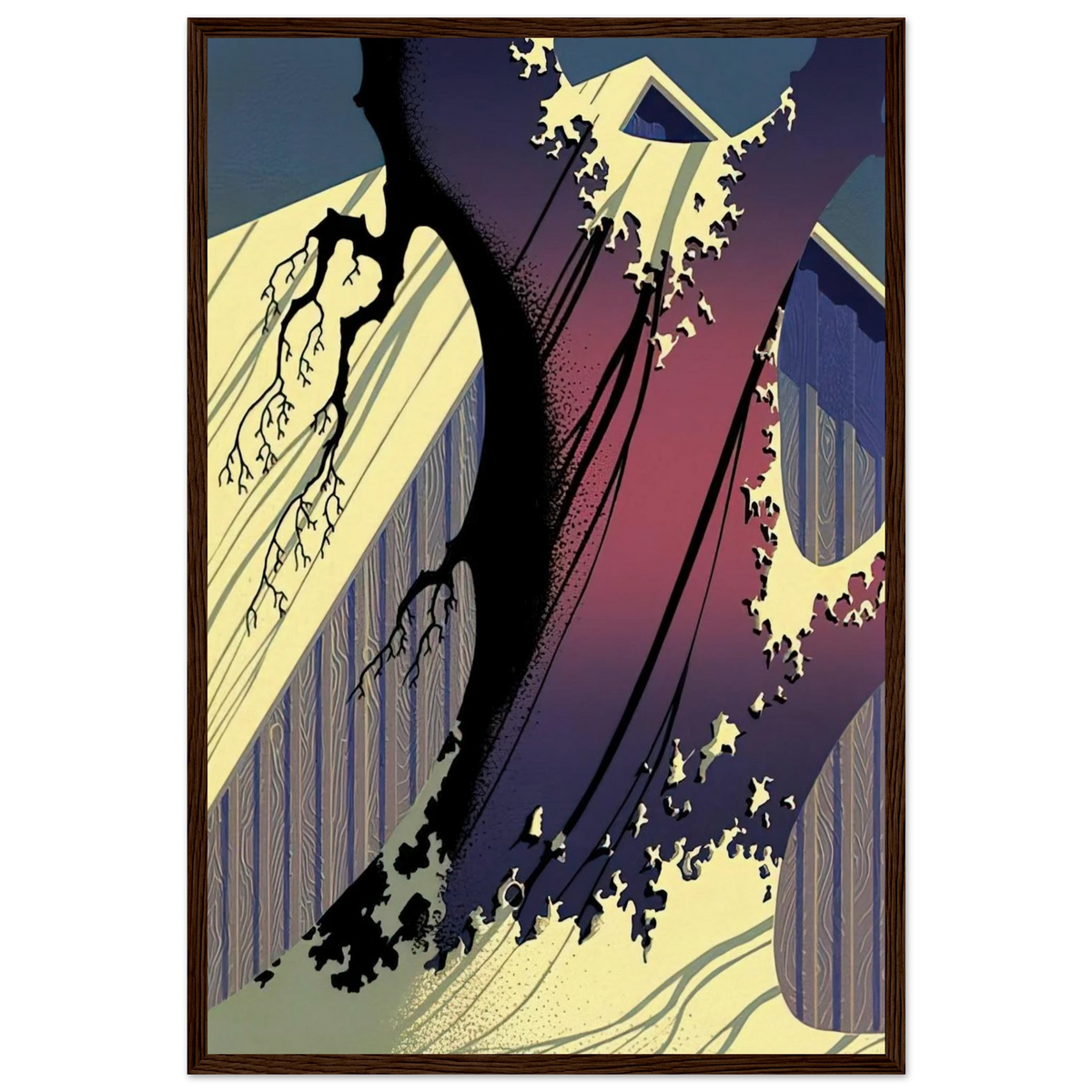 Mauve Barn Framed Poster | Eyvind Earle Framed Prints Wall Art | Eyvind Earle Prints