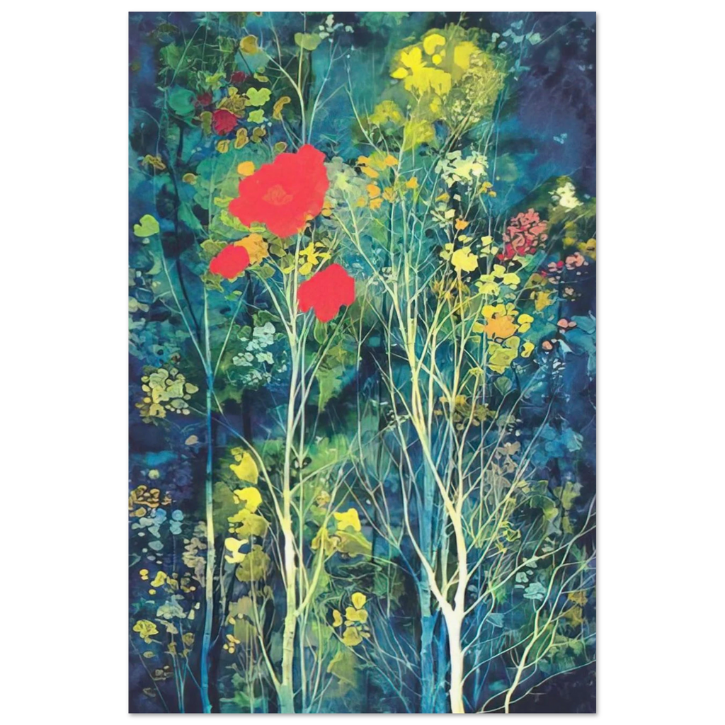 Poppies and Flowers Poster | Eyvind Earle Poster | Eyvind Earle Prints