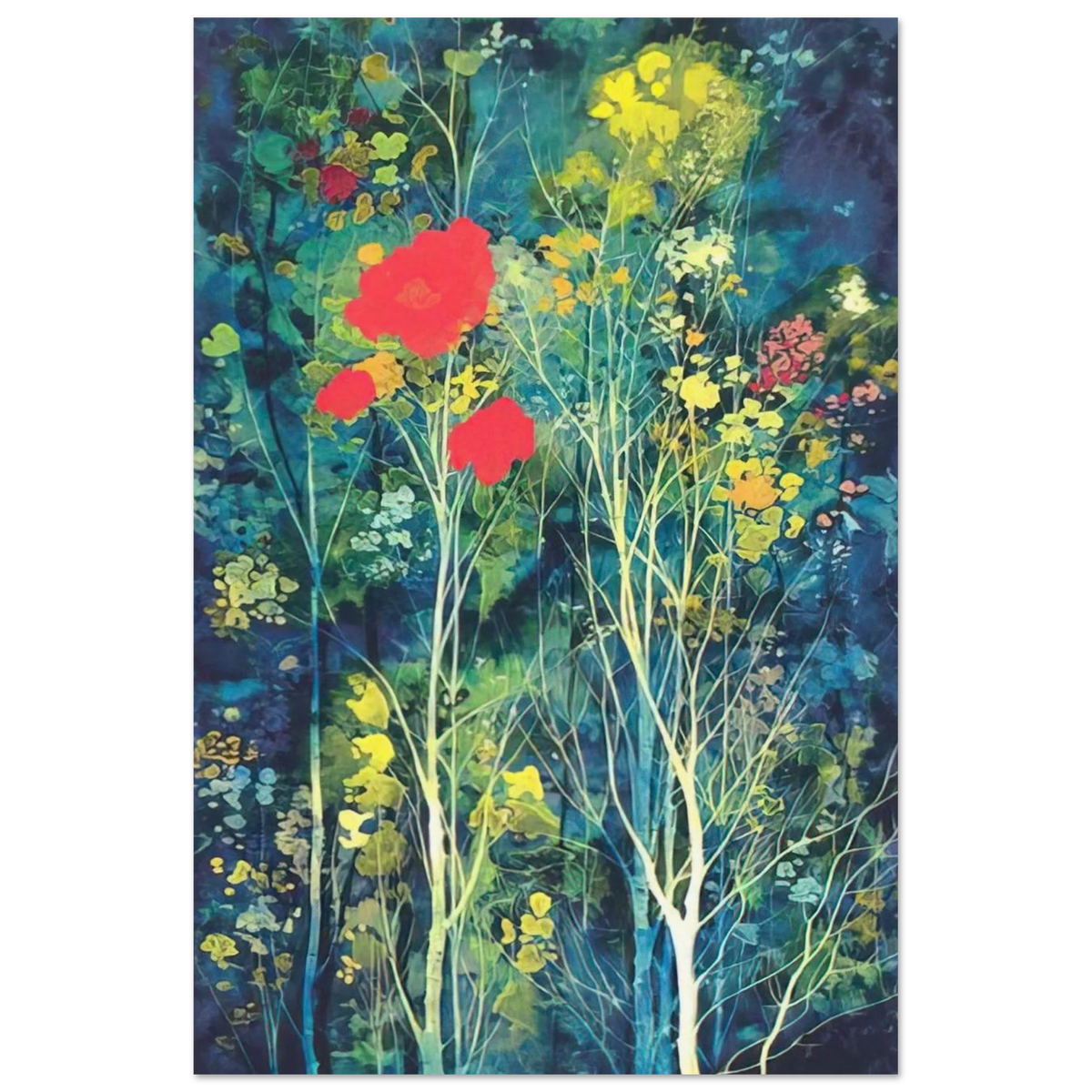Poppies and Flowers Poster | Eyvind Earle Poster | Eyvind Earle Prints