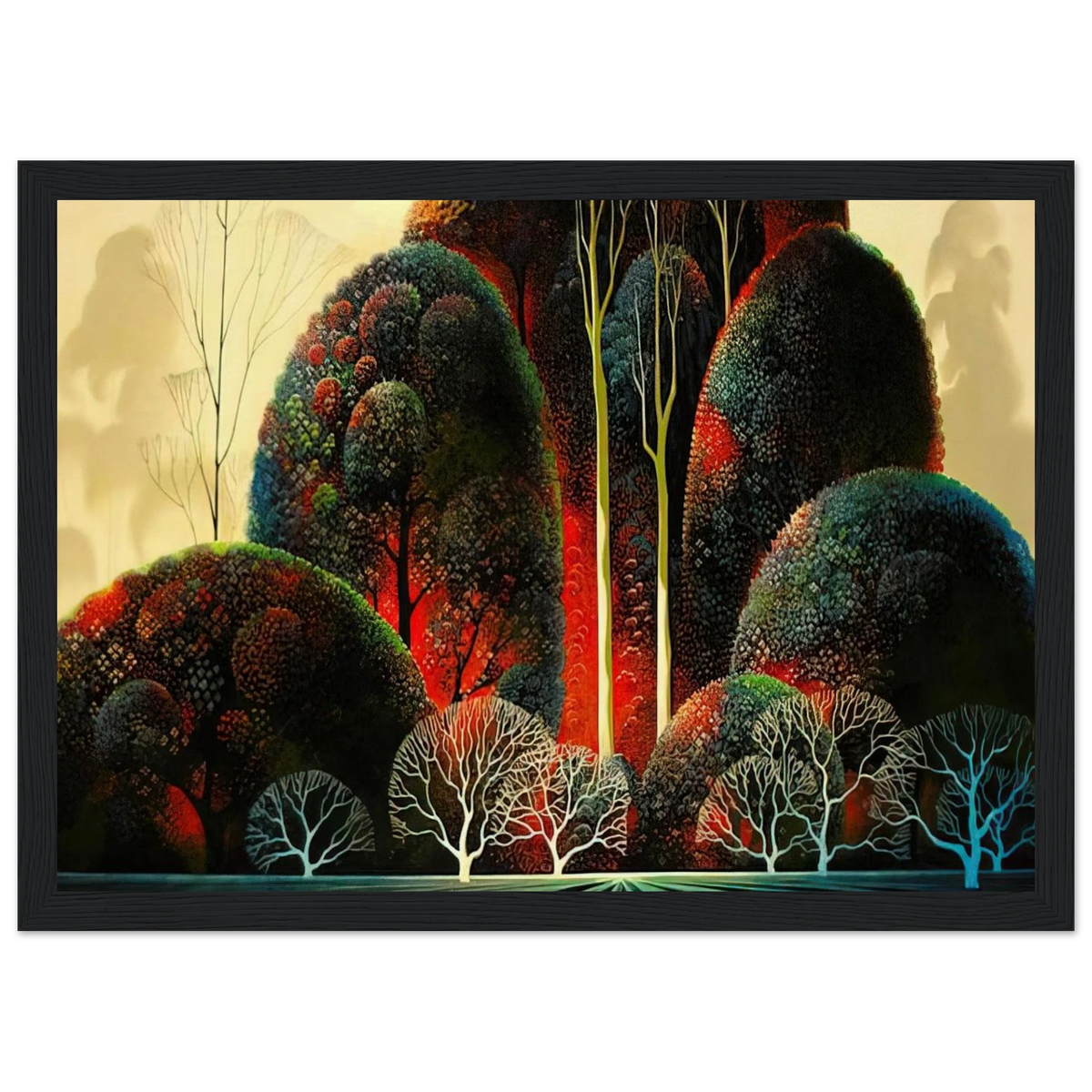 California Orchid Framed Poster | Eyvind Earle Framed Prints Wall Art | Eyvind Earle Prints