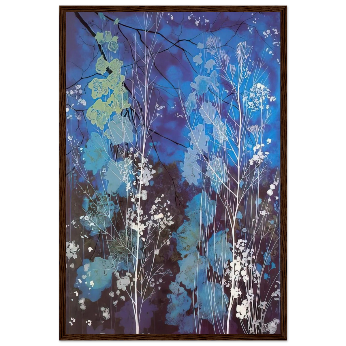 Delphinium Framed Poster | Eyvind Earle Framed Prints Wall Art | Eyvind Earle Prints