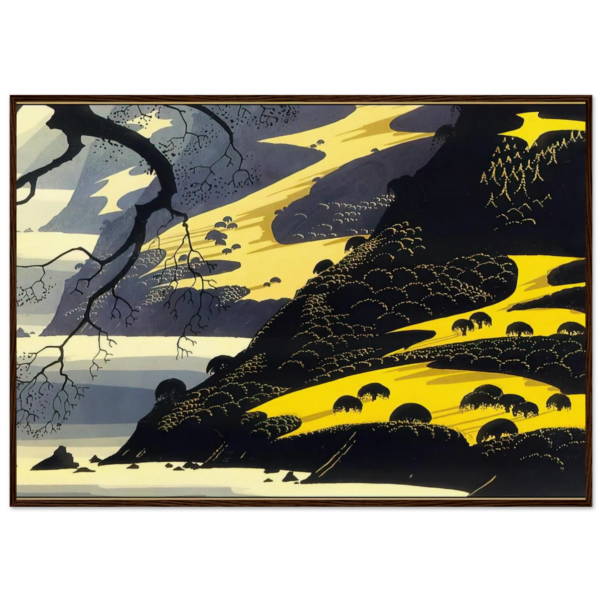 Coastal Fog Framed Poster | Eyvind Earle Framed Prints Wall Art | Eyvind Earle Prints