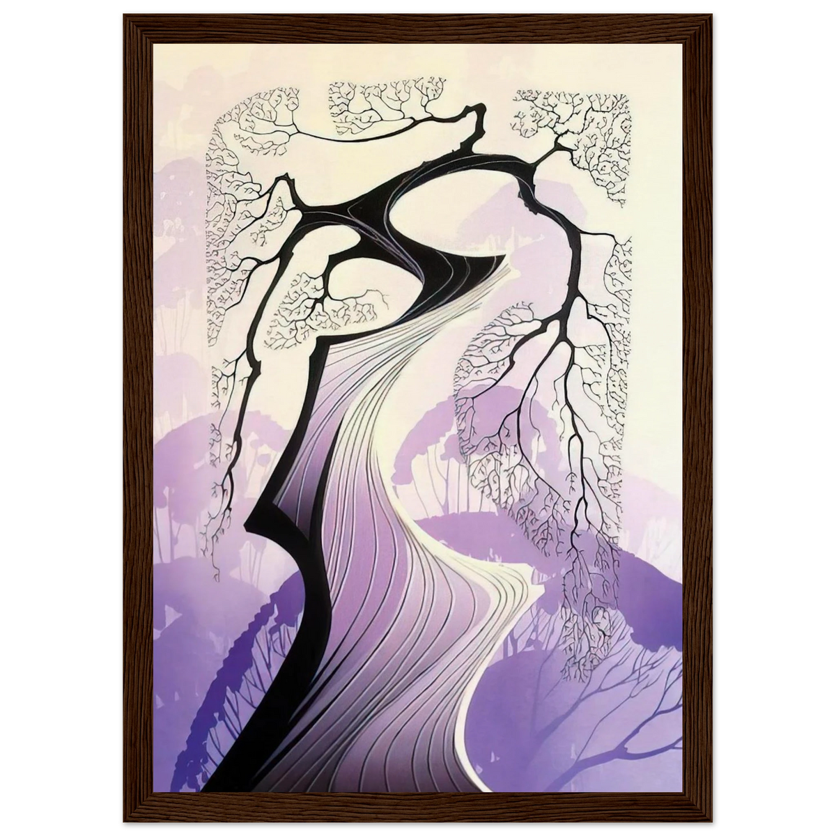Carmel Cypress Framed Poster | Eyvind Earle Framed Prints Wall Art | Eyvind Earle Prints