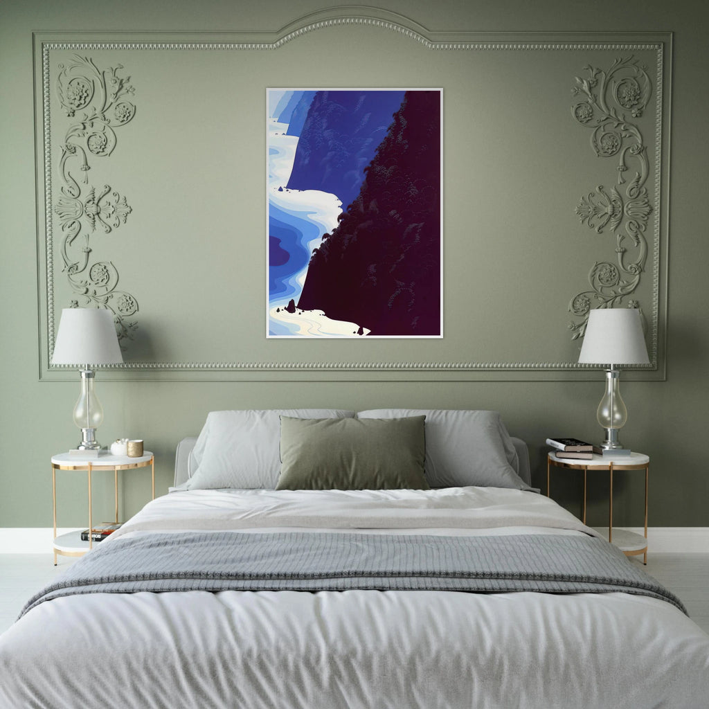 Blue Big Sur Framed Poster | Eyvind Earle Framed Prints Wall Art | Eyvind Earle Prints