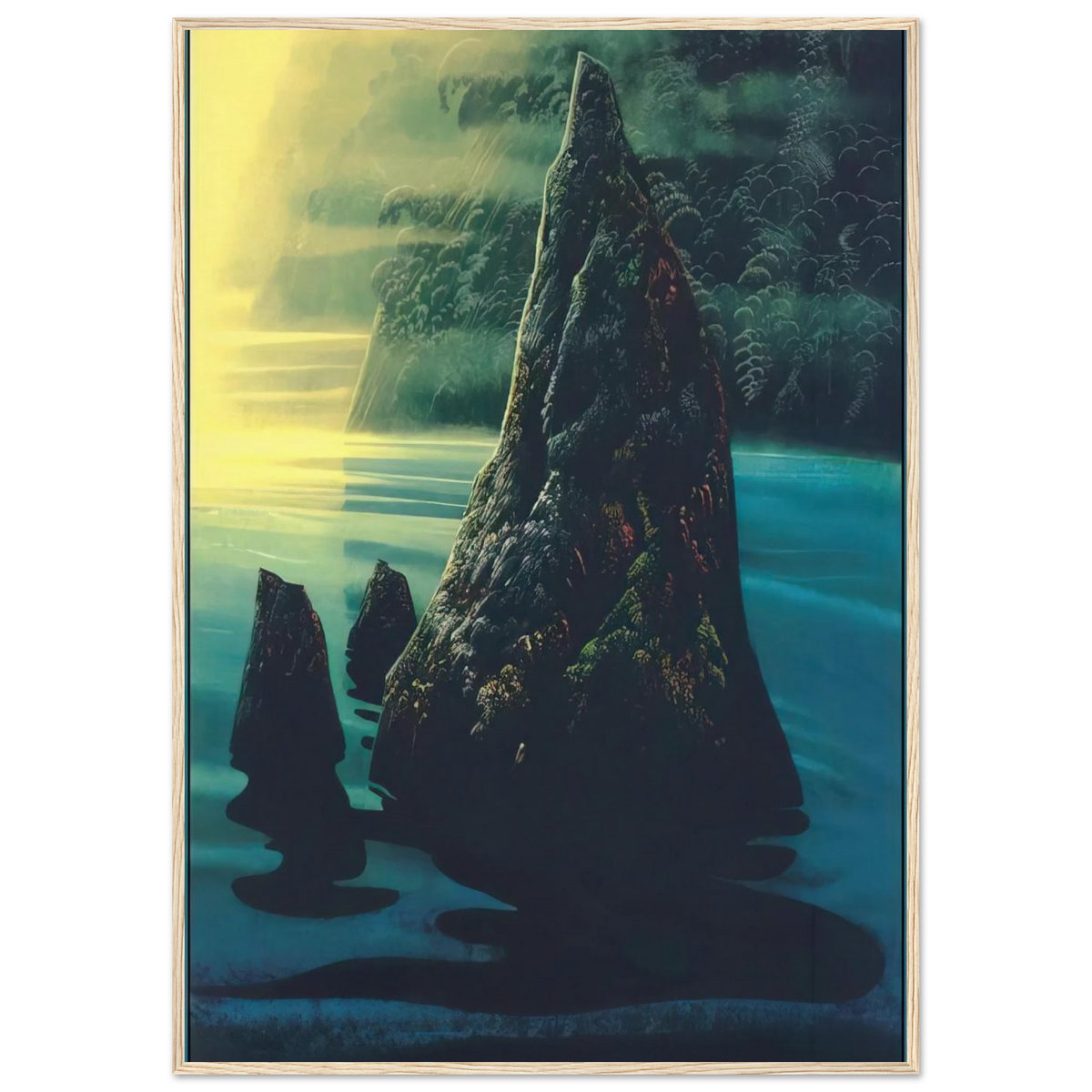 The Rock Framed Poster | Eyvind Earle Framed Prints Wall Art | Eyvind Earle Prints