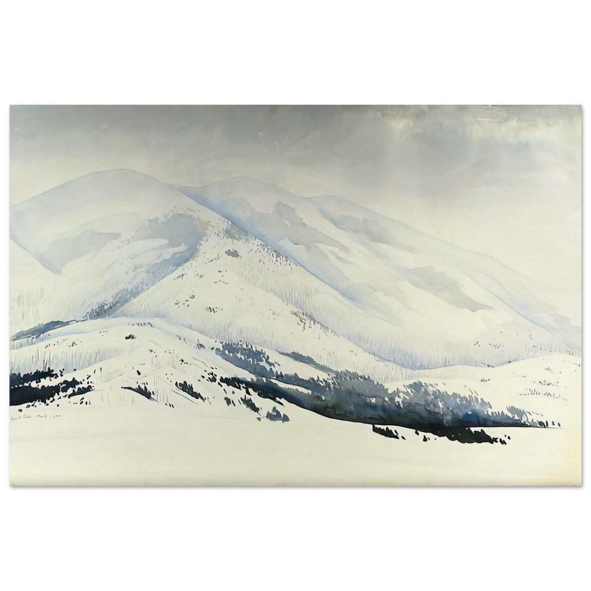 Snowy Mountain Poster | Eyvind Earle Poster | Eyvind Earle Prints