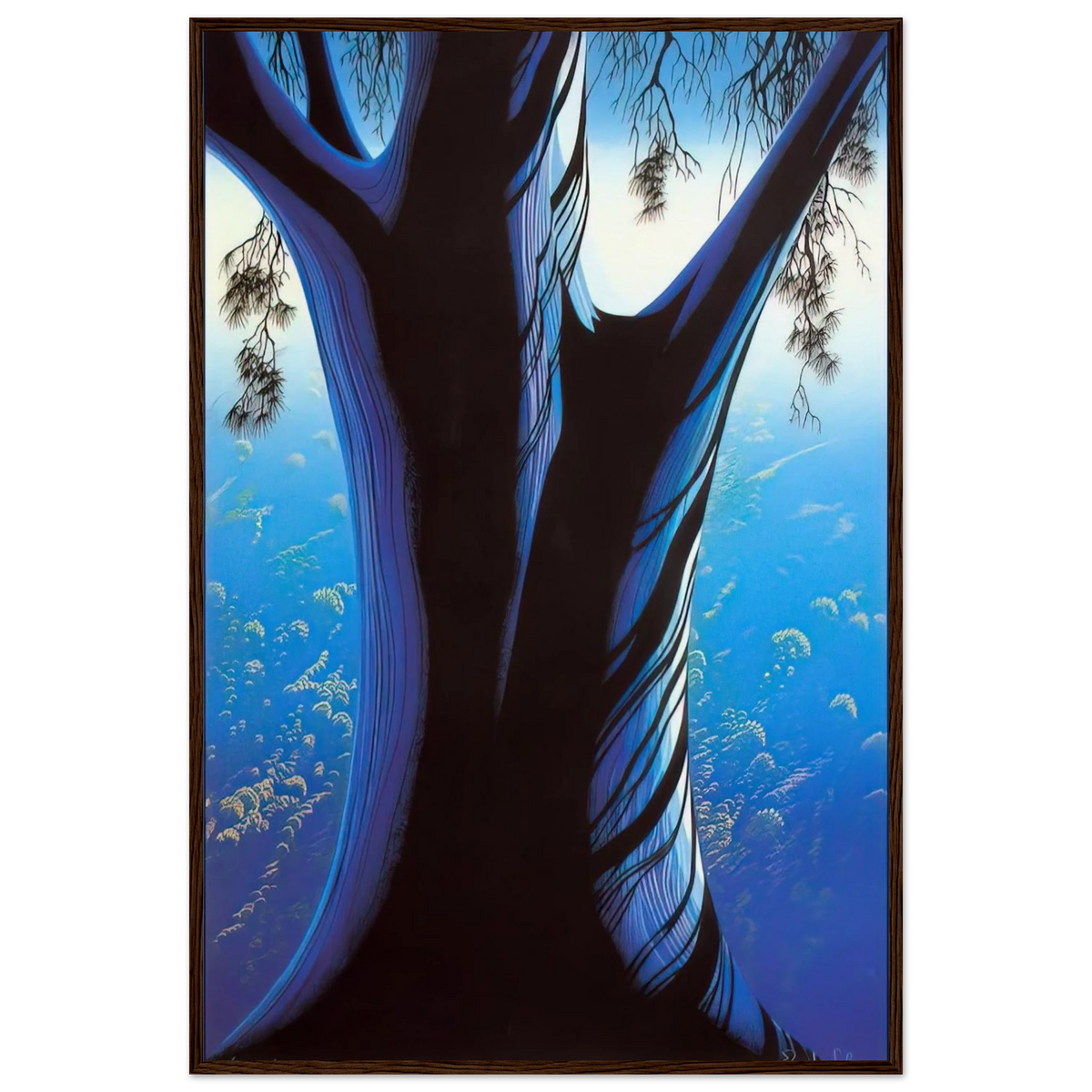 Blue Pine Framed Poster | Eyvind Earle Framed Prints Wall Art | Eyvind Earle Prints