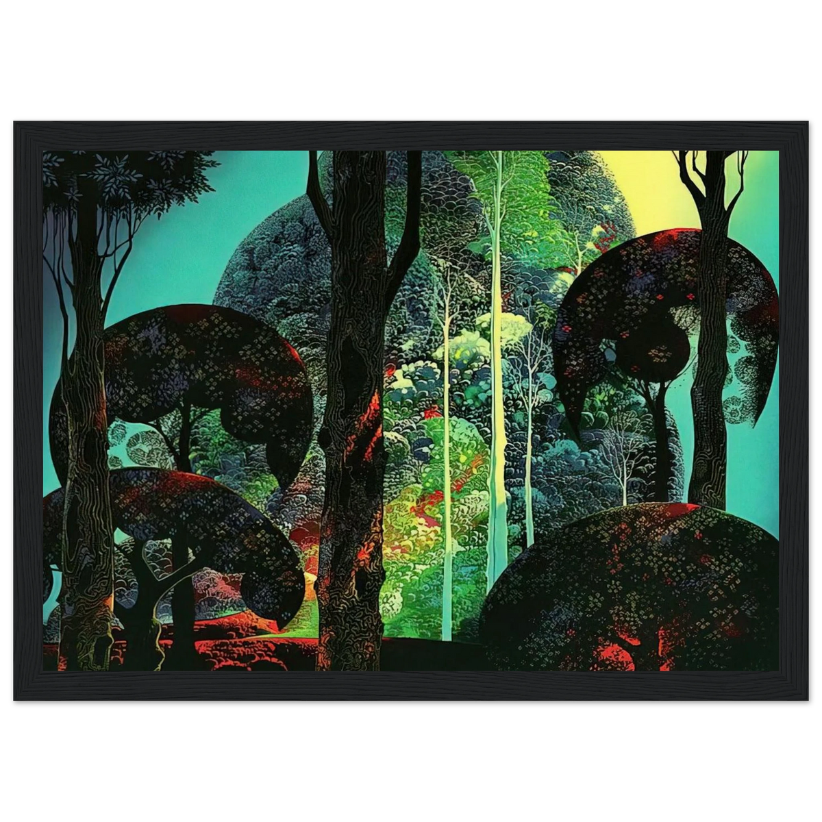 Fired by Sun Framed Poster | Eyvind Earle Framed Prints Wall Art | Eyvind Earle Prints