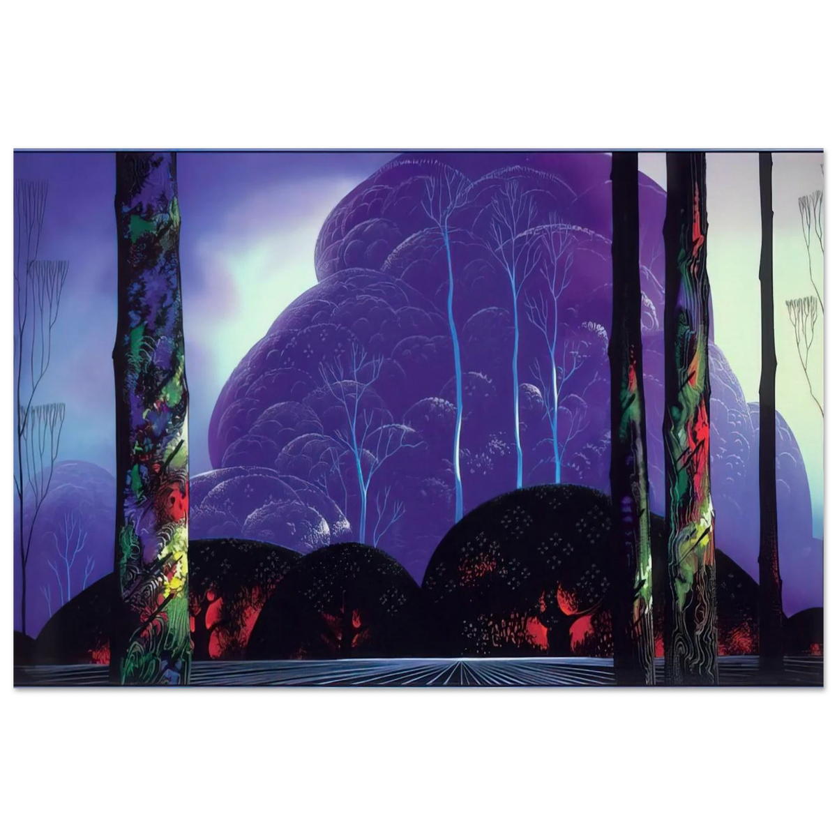 Purple Sunset Poster | Eyvind Earle Poster | Eyvind Earle Prints