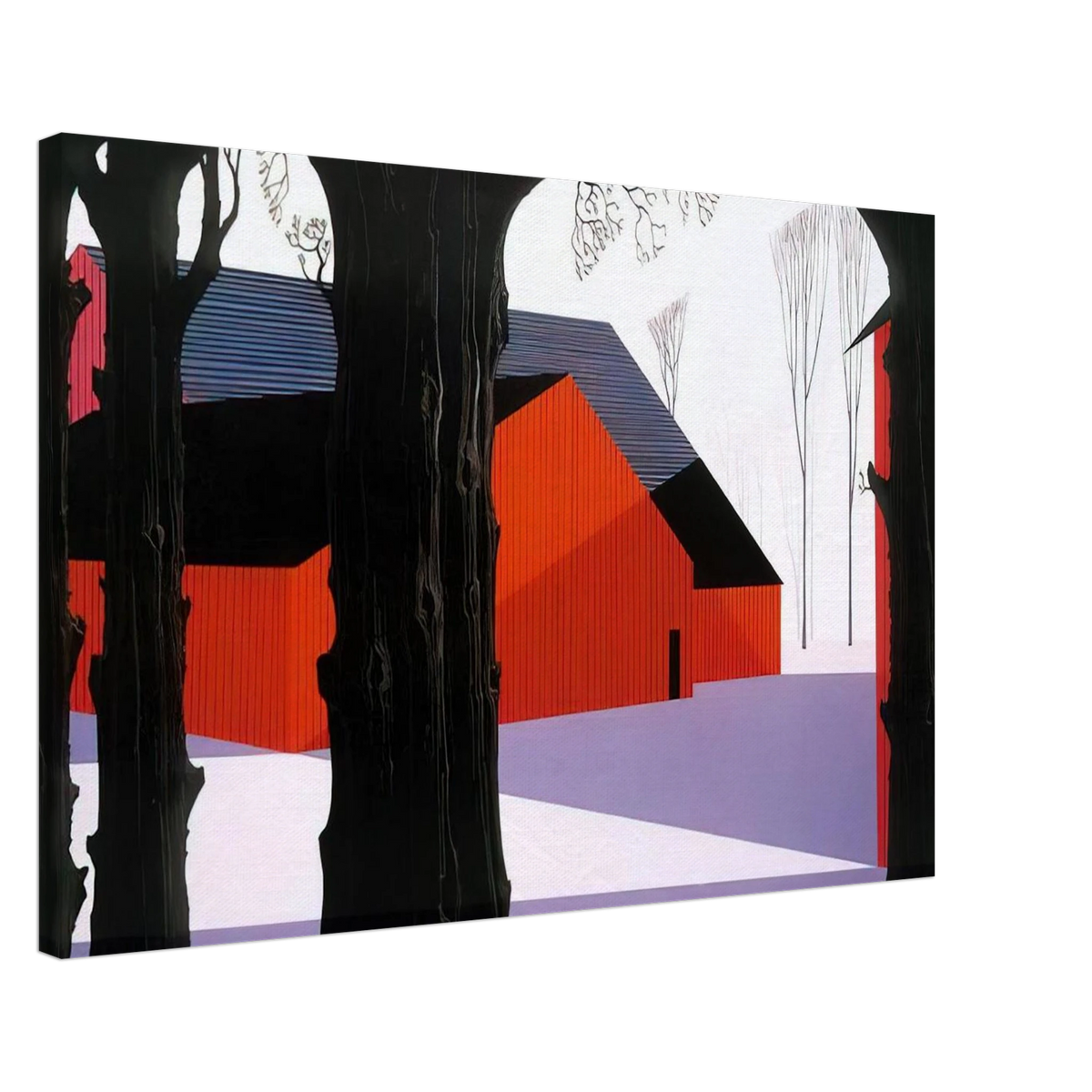 Red Barn Canvas | Eyvind Earle Canvas | Eyvind Earle Prints