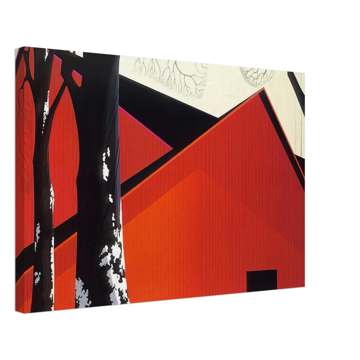 The Great Red Barn Canvas | Eyvind Earle Canvas | Eyvind Earle Prints