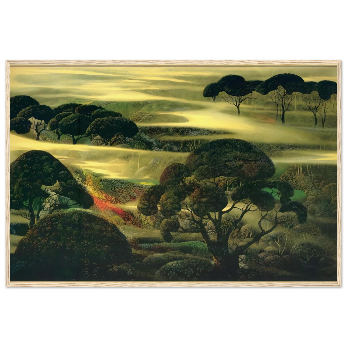 Forest in Fog Framed Poster | Eyvind Earle Framed Prints Wall Art | Eyvind Earle Prints