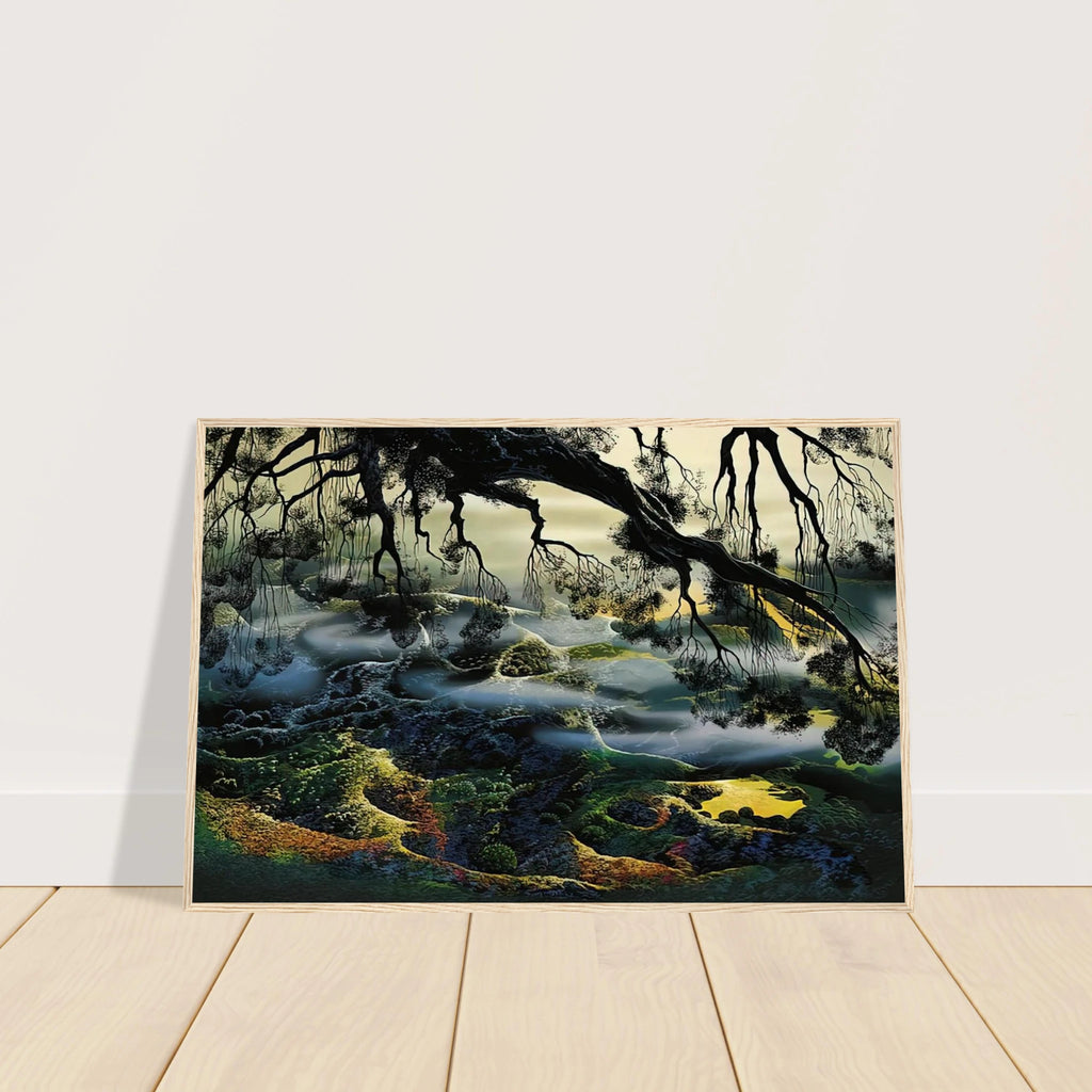 Fog Passes By Framed Poster | Eyvind Earle Framed Prints Wall Art | Eyvind Earle Prints