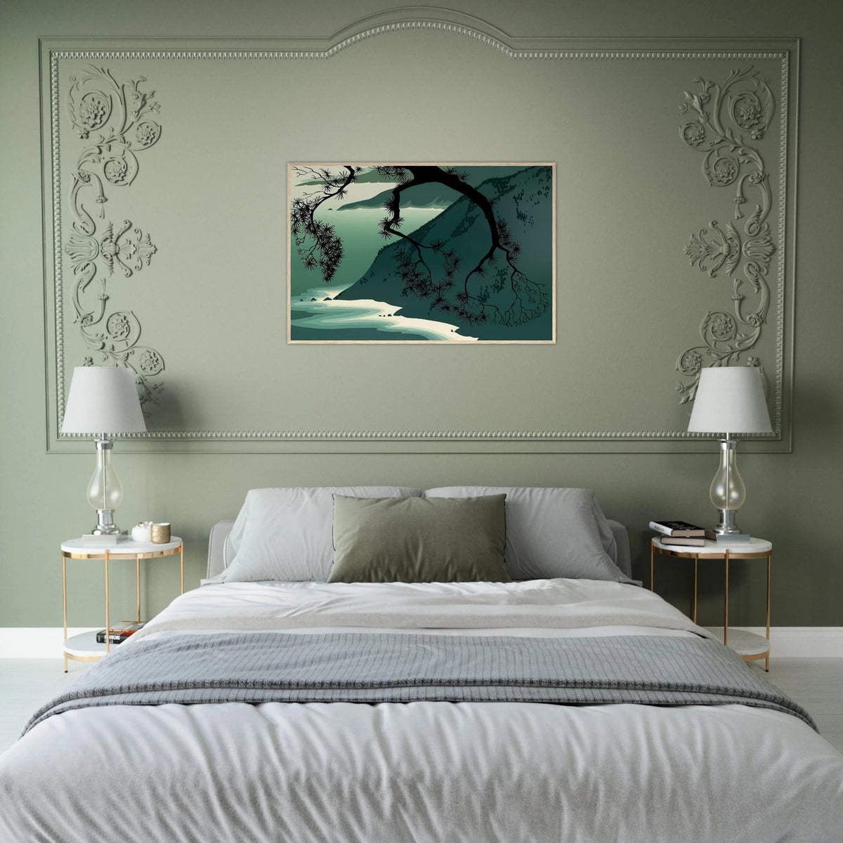 Quiet Evening Framed Poster | Eyvind Earle Framed Prints Wall Art | Eyvind Earle Prints