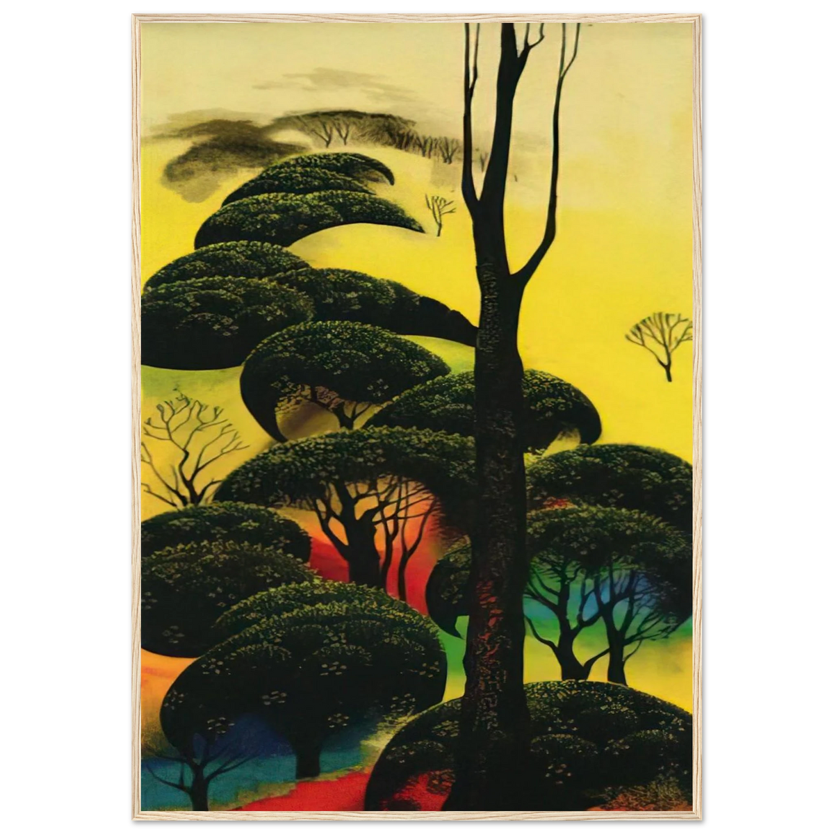 Climbing Oaks Framed Poster | Eyvind Earle Framed Prints Wall Art | Eyvind Earle Prints