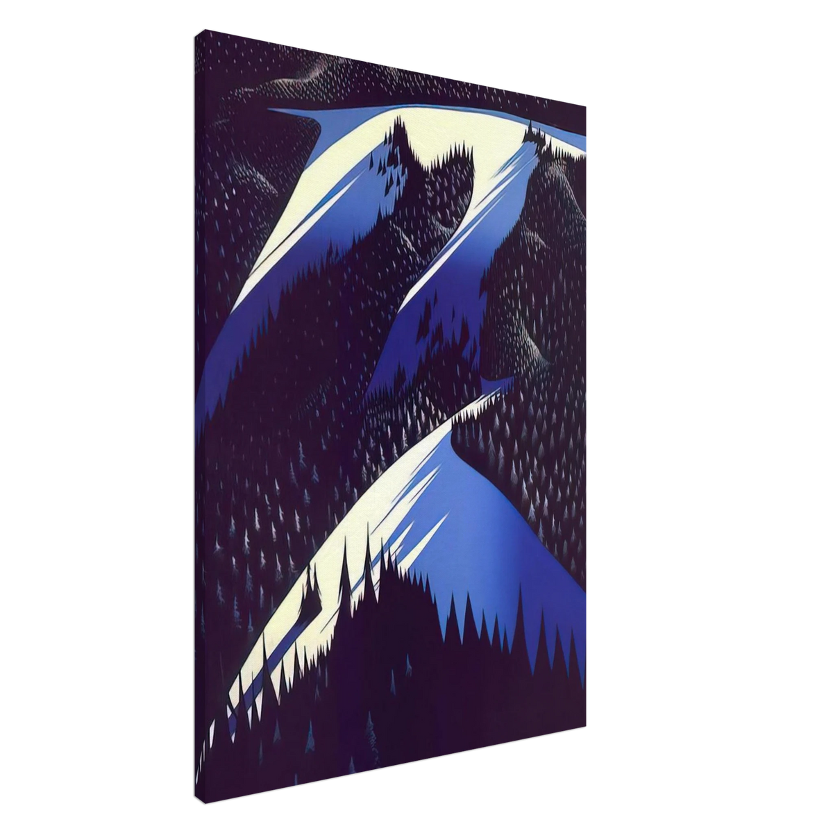 Black Evergreen Forest Canvas | Eyvind Earle Canvas | Eyvind Earle Prints