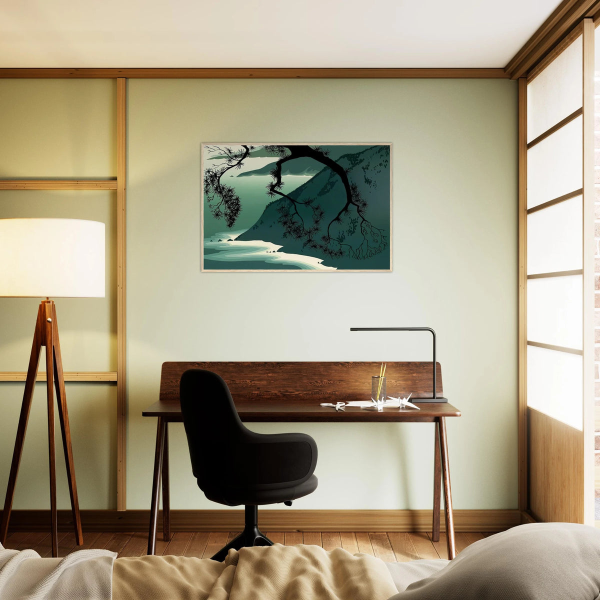 Quiet Evening Framed Poster | Eyvind Earle Framed Prints Wall Art | Eyvind Earle Prints