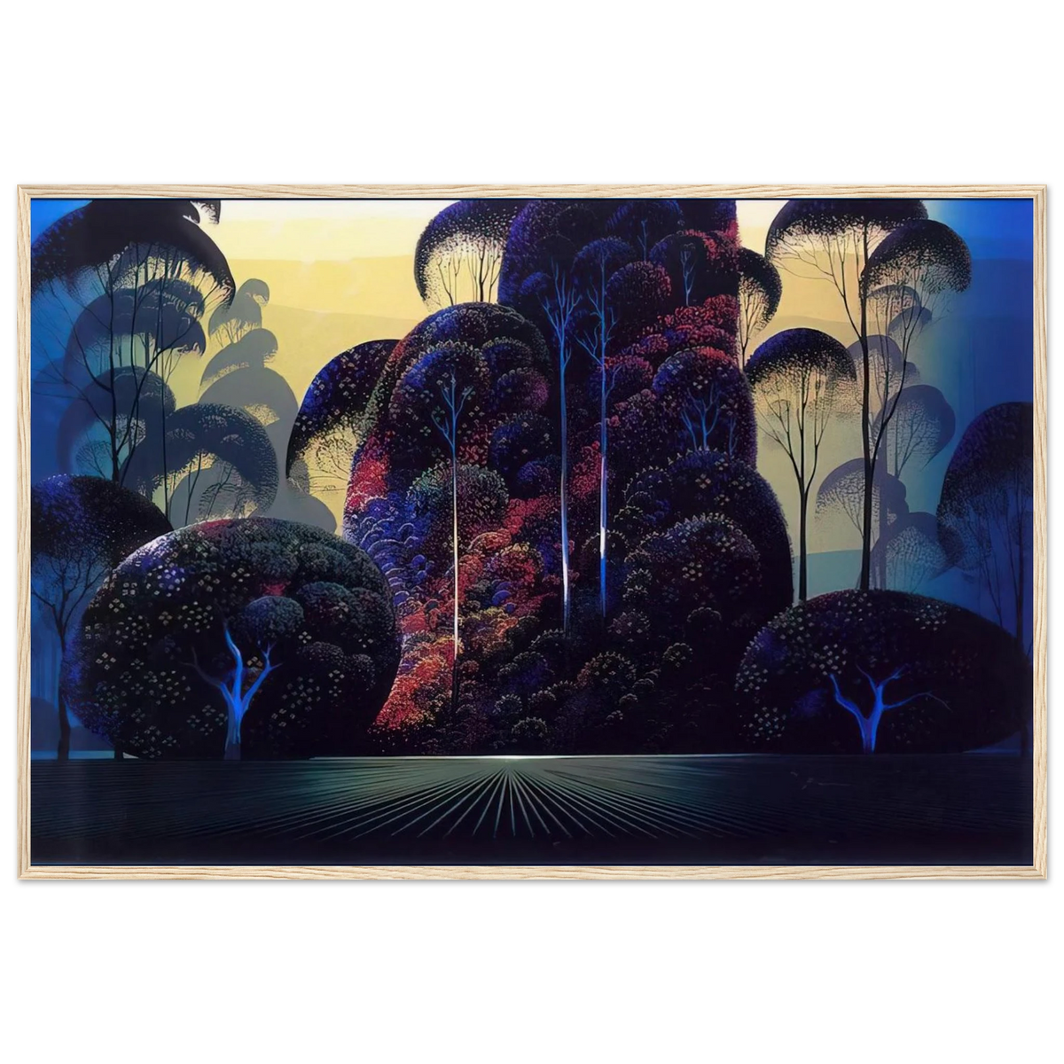 Mendocino Framed Poster | Eyvind Earle Framed Prints Wall Art | Eyvind Earle Prints