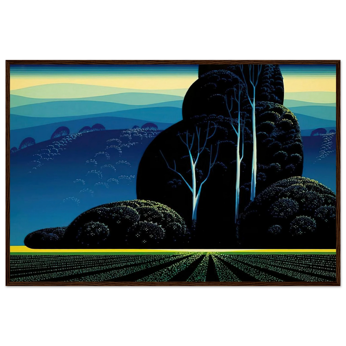 Even Tide Framed Poster | Eyvind Earle Framed Prints Wall Art | Eyvind Earle Prints
