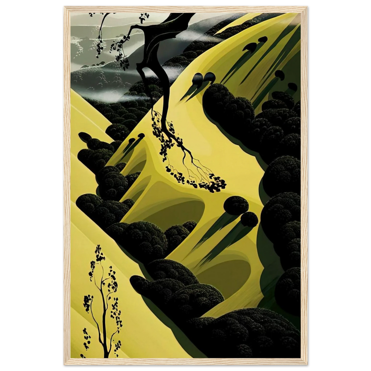 High Country Valley Framed Poster | Eyvind Earle Framed Prints Wall Art | Eyvind Earle Prints