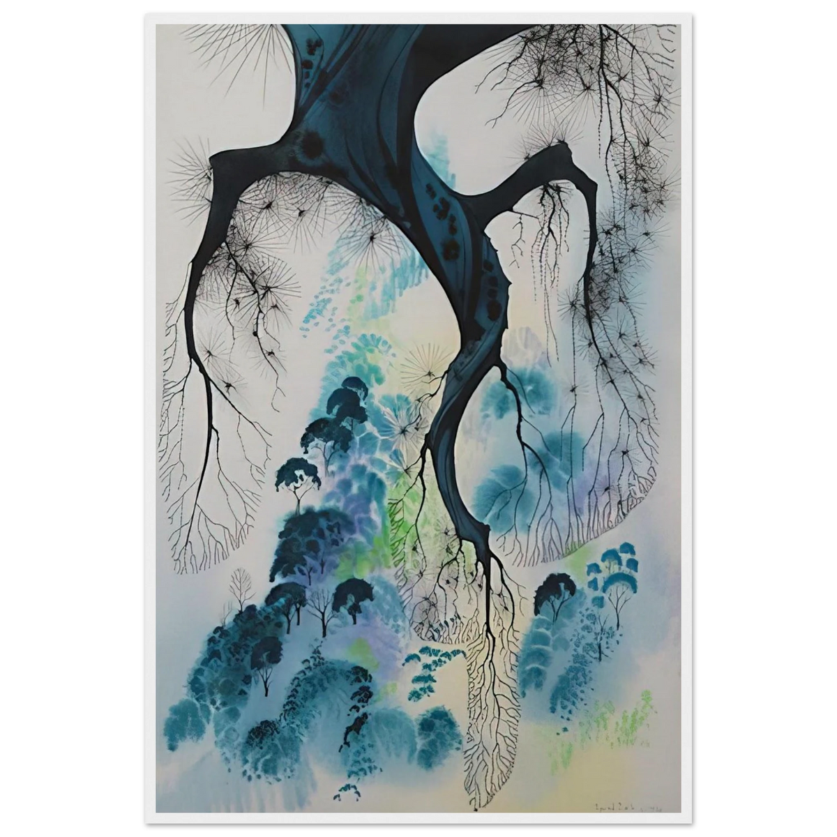 Coastline Framed Poster | Eyvind Earle Framed Prints Wall Art | Eyvind Earle Prints