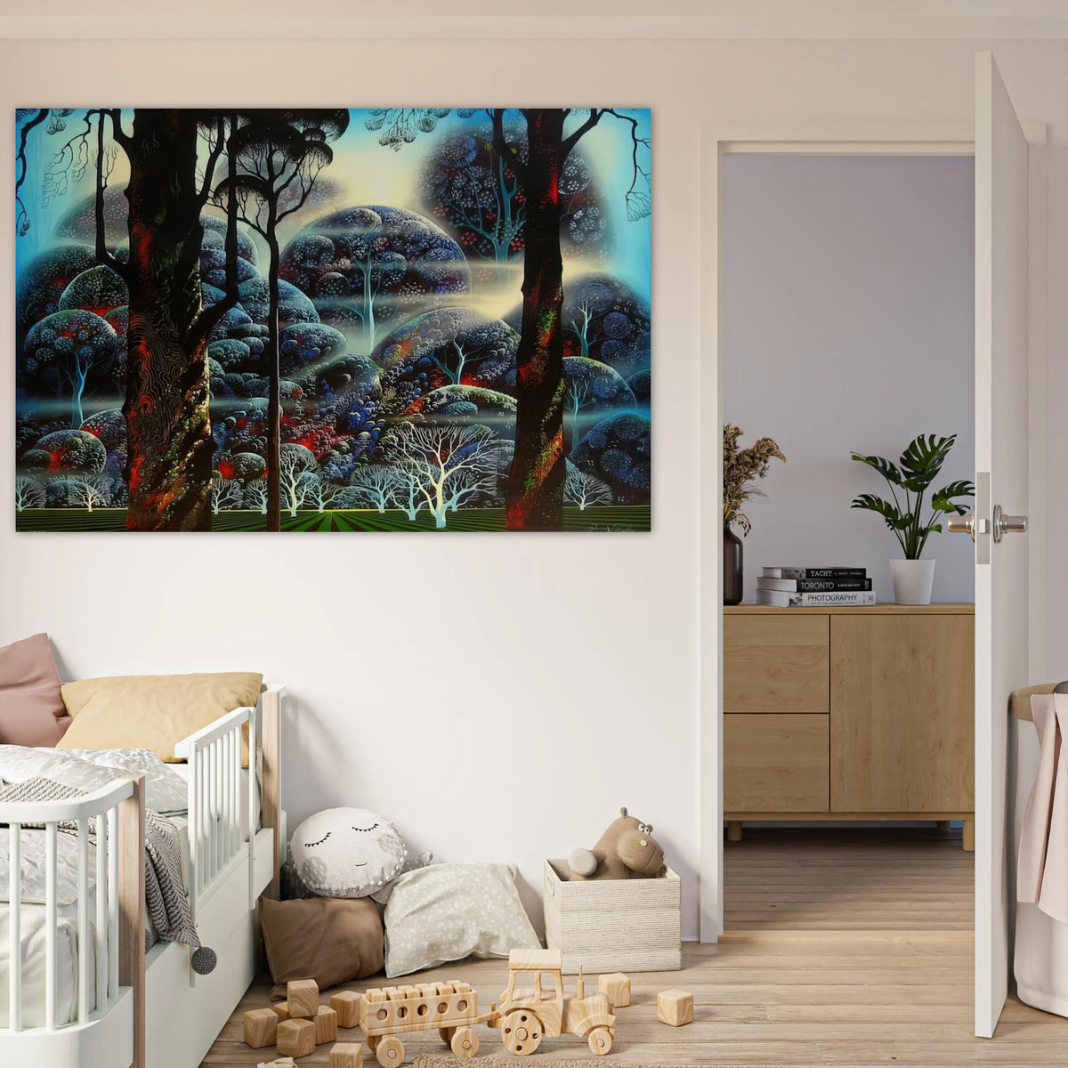 Mist in the Dark Woods Poster | Eyvind Earle Poster | Eyvind Earle Prints