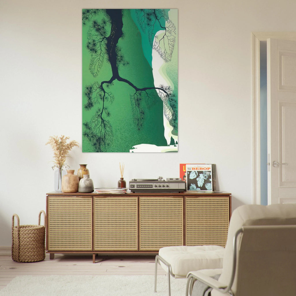 Sea Cliffs and Pine Branch Poster | Eyvind Earle Poster | Eyvind Earle Prints