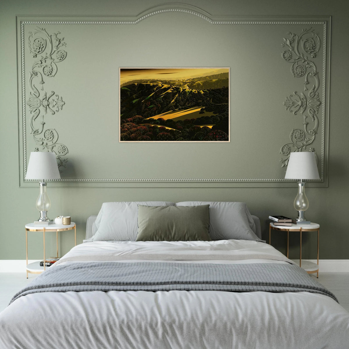 Santa Cruz Mountains Framed Poster | Eyvind Earle Framed Prints Wall Art | Eyvind Earle Prints