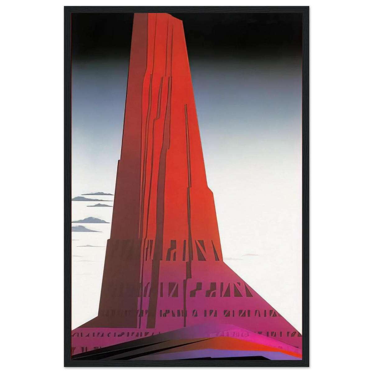 Desert Skyscraper Framed Poster | Eyvind Earle Framed Prints Wall Art | Eyvind Earle Prints