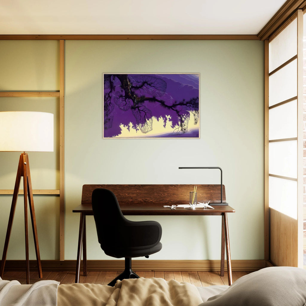 Purple Coastline Framed Poster | Eyvind Earle Framed Prints Wall Art | Eyvind Earle Prints