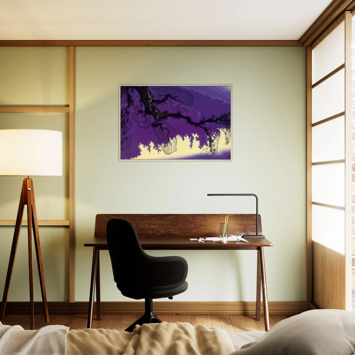 Purple Coastline Framed Poster | Eyvind Earle Framed Prints Wall Art | Eyvind Earle Prints