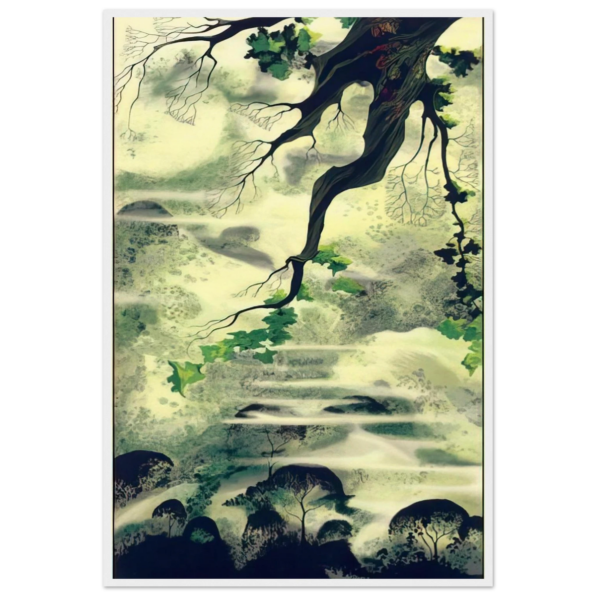 Fog Bound Framed Poster | Eyvind Earle Framed Prints Wall Art | Eyvind Earle Prints