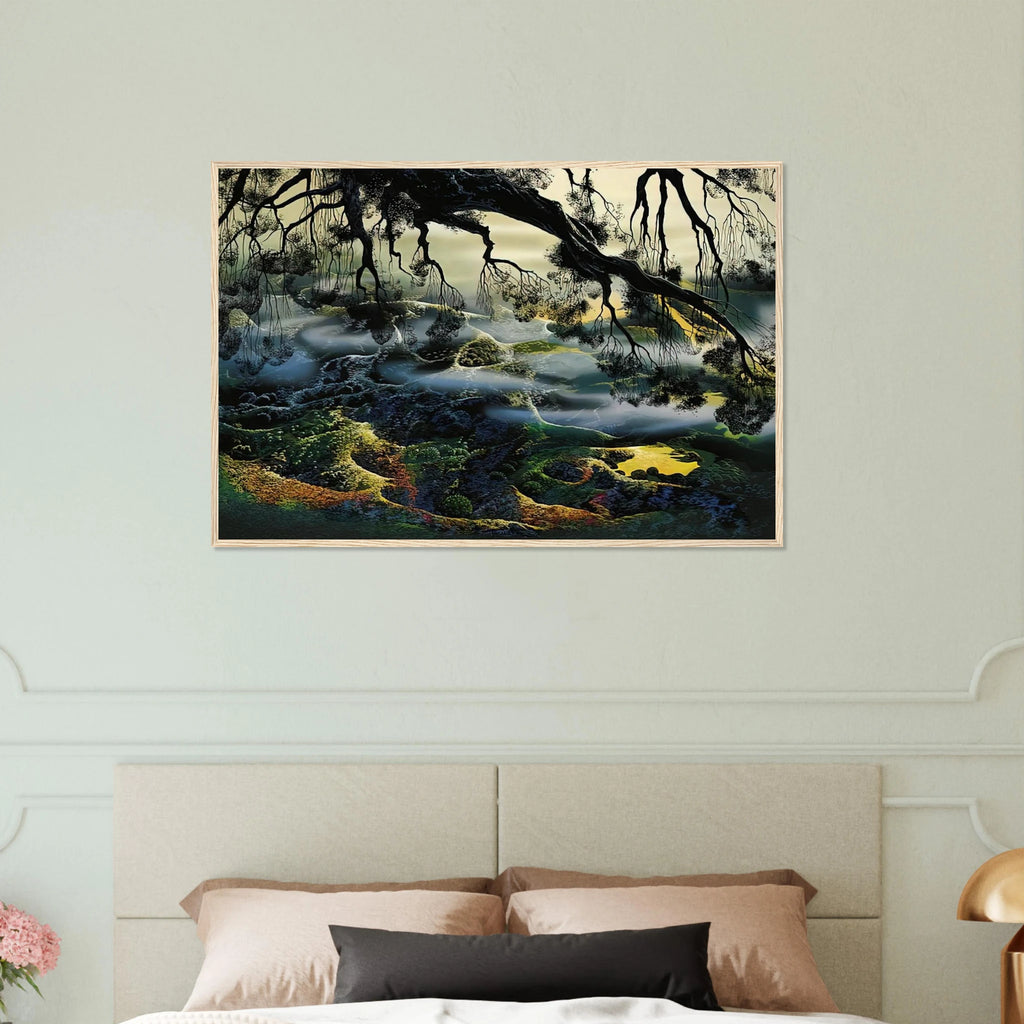 Fog Passes By Framed Poster | Eyvind Earle Framed Prints Wall Art | Eyvind Earle Prints