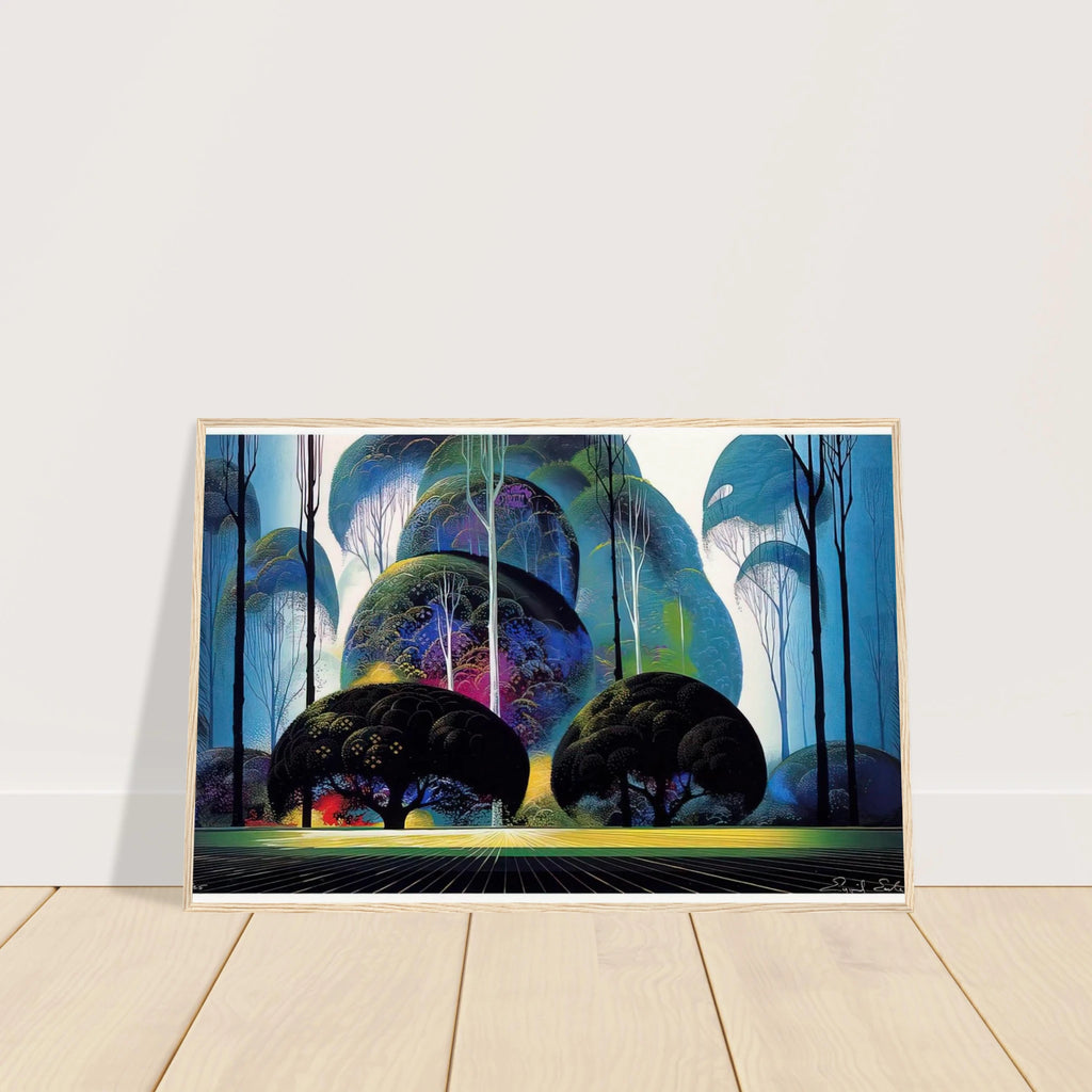 Green Forest Framed Poster | Eyvind Earle Framed Prints Wall Art | Eyvind Earle Prints