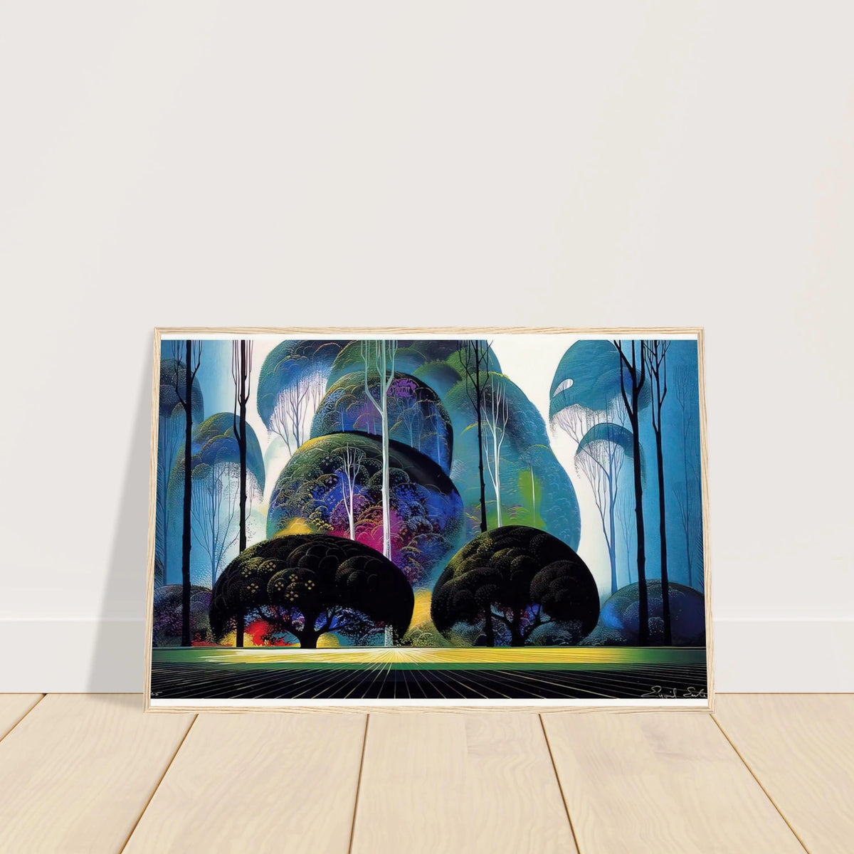 Green Forest Framed Poster | Eyvind Earle Framed Prints Wall Art | Eyvind Earle Prints