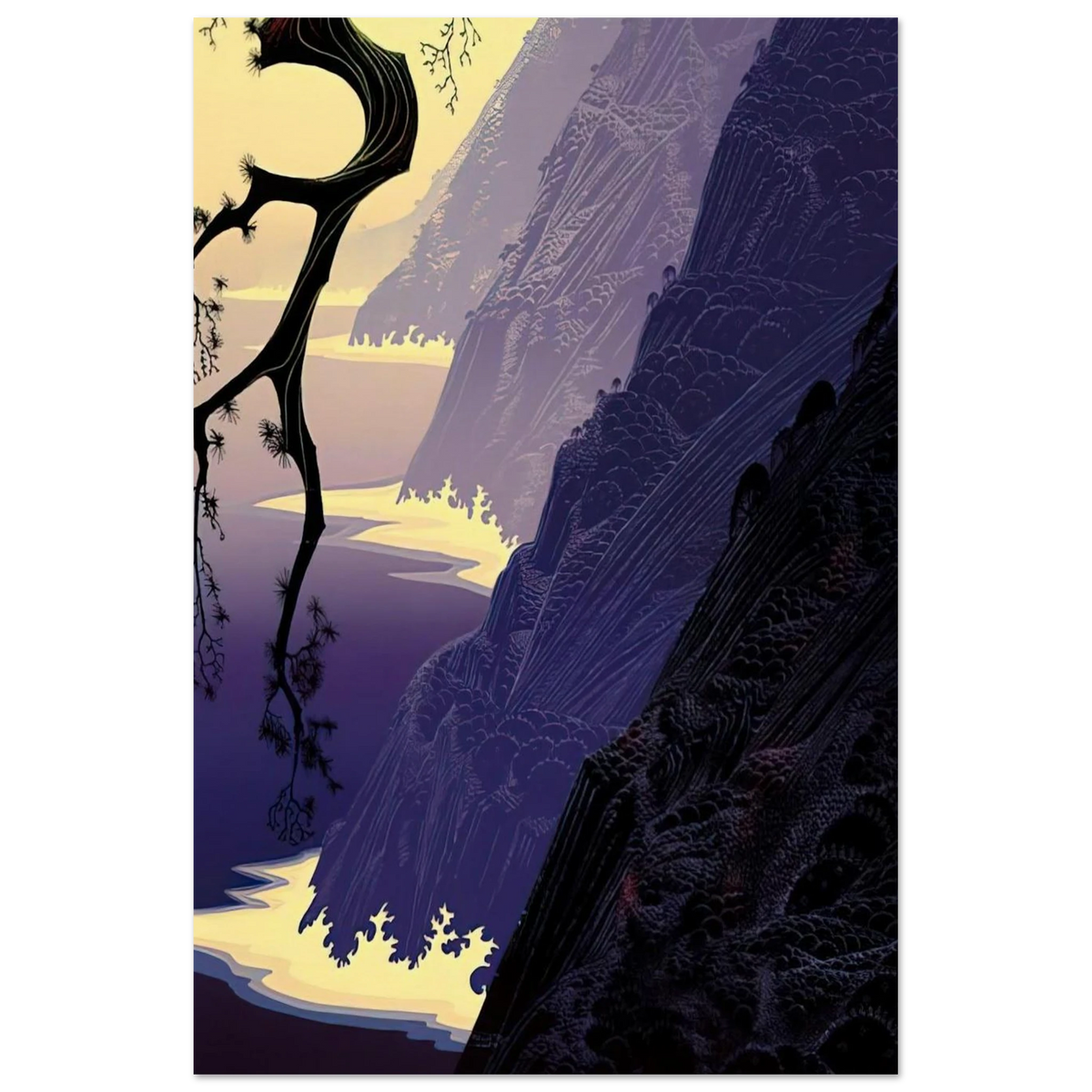 Purple Mist Poster | Eyvind Earle Poster | Eyvind Earle Prints