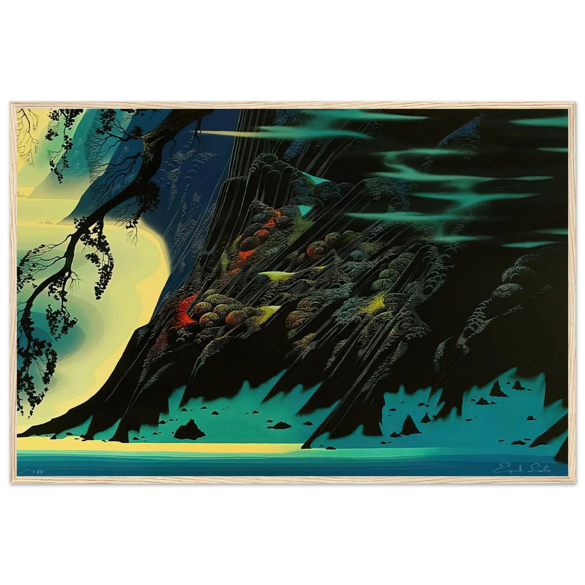 Coastal Magic Framed Poster | Eyvind Earle Framed Prints Wall Art | Eyvind Earle Prints