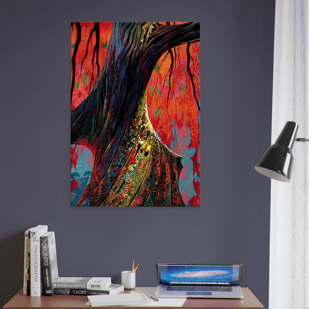 Fire red and gold Canvas | Eyvind Earle Canvas | Eyvind Earle Prints
